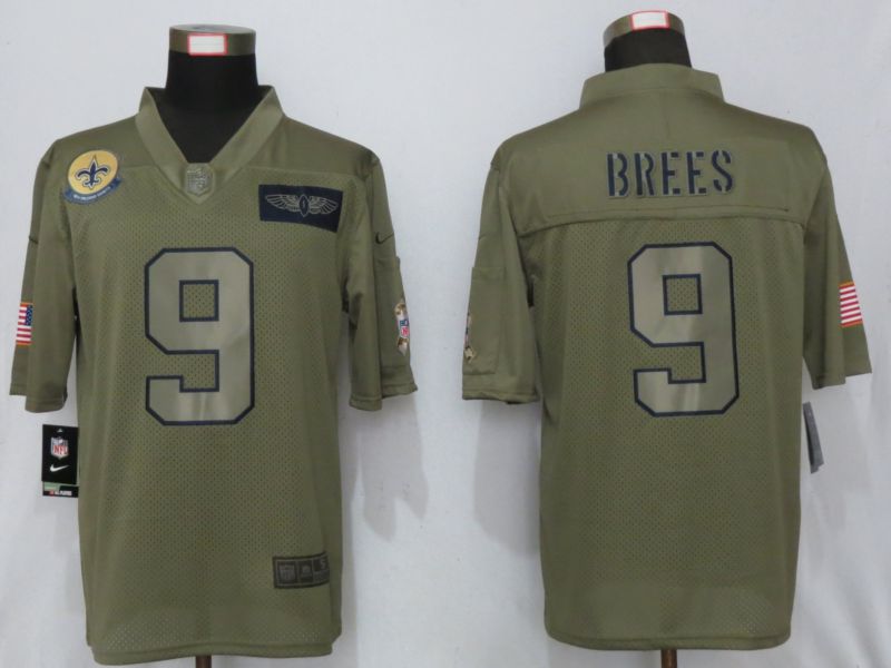 Men New Orleans Saints #9 Brees Nike Camo 2019 Salute to Service Limited NFL Jerseys->new york giants->NFL Jersey